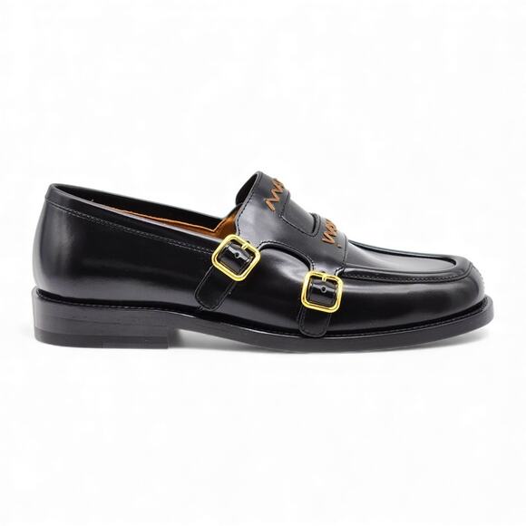 Marni Bambi 3.0 Double Buckle Leather Women's Loafers Black - NWB $1100 - Picture 3 of 8